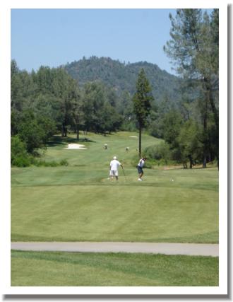 11th Green, a dramatic par 3.