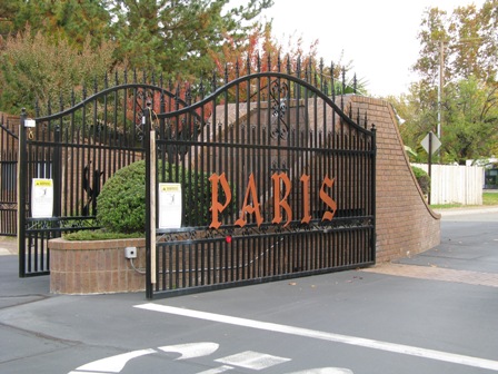 Paris Park entry gate, Reding CA