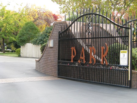 Paris Park entry gate, Reding CA